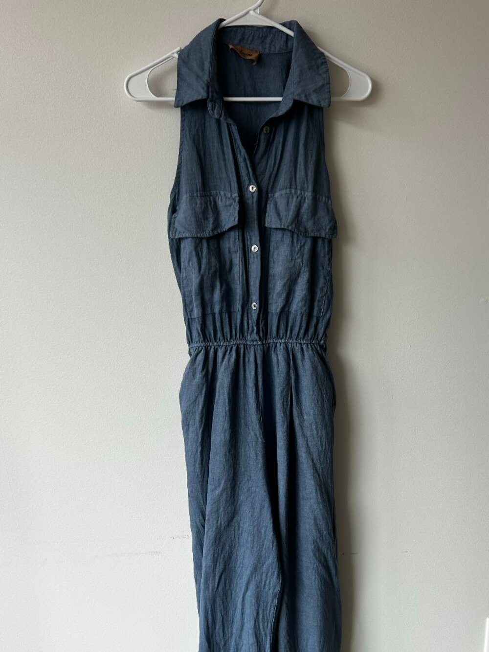 Made in Italy Crinkle Linen Jumpsuit – Fits XS–S | Beachy & Vacation